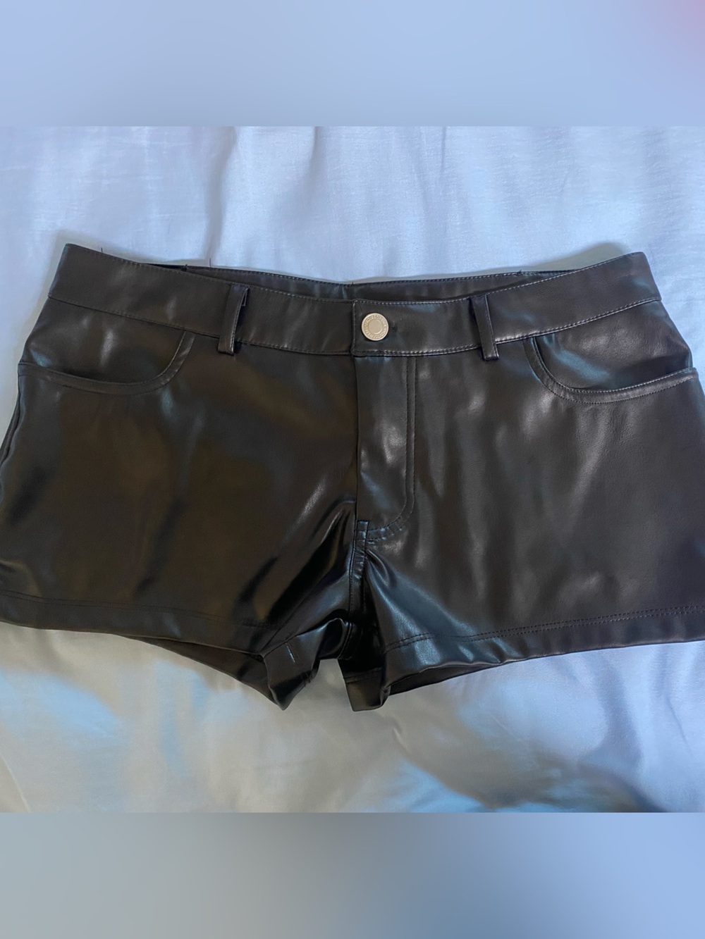 Women’s Black Faux Leather Shorts - Sleek Edition